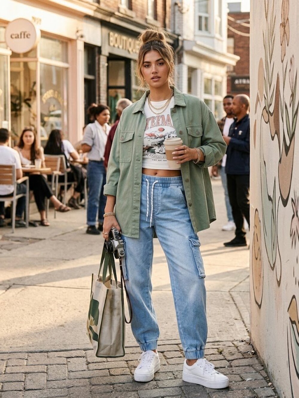 Y2K Cargo Balloon Jeans Bluenotes I Denim XS Extra Small Light Wash Drawstring